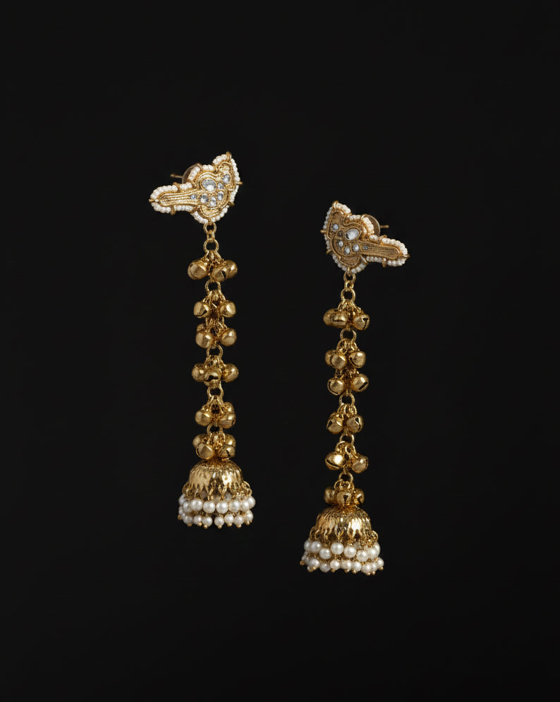 Pearl Zysha Ghunghru Jhumka Earring