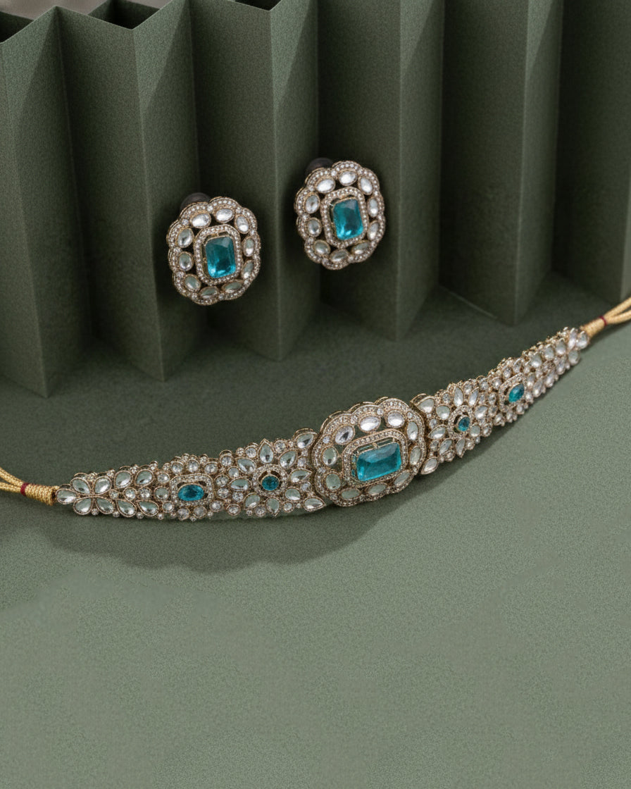 Turquoise Yunita Choker Jewellery Set