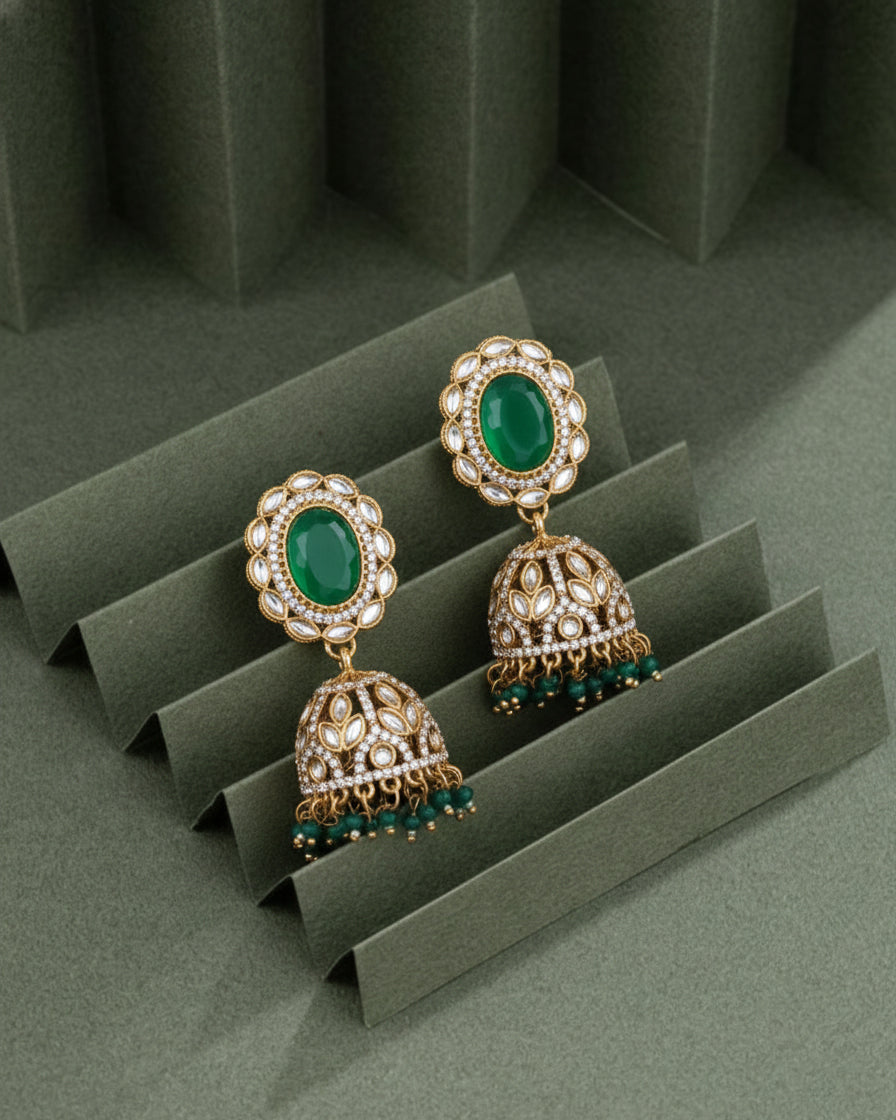 Green Avsha Jhumki