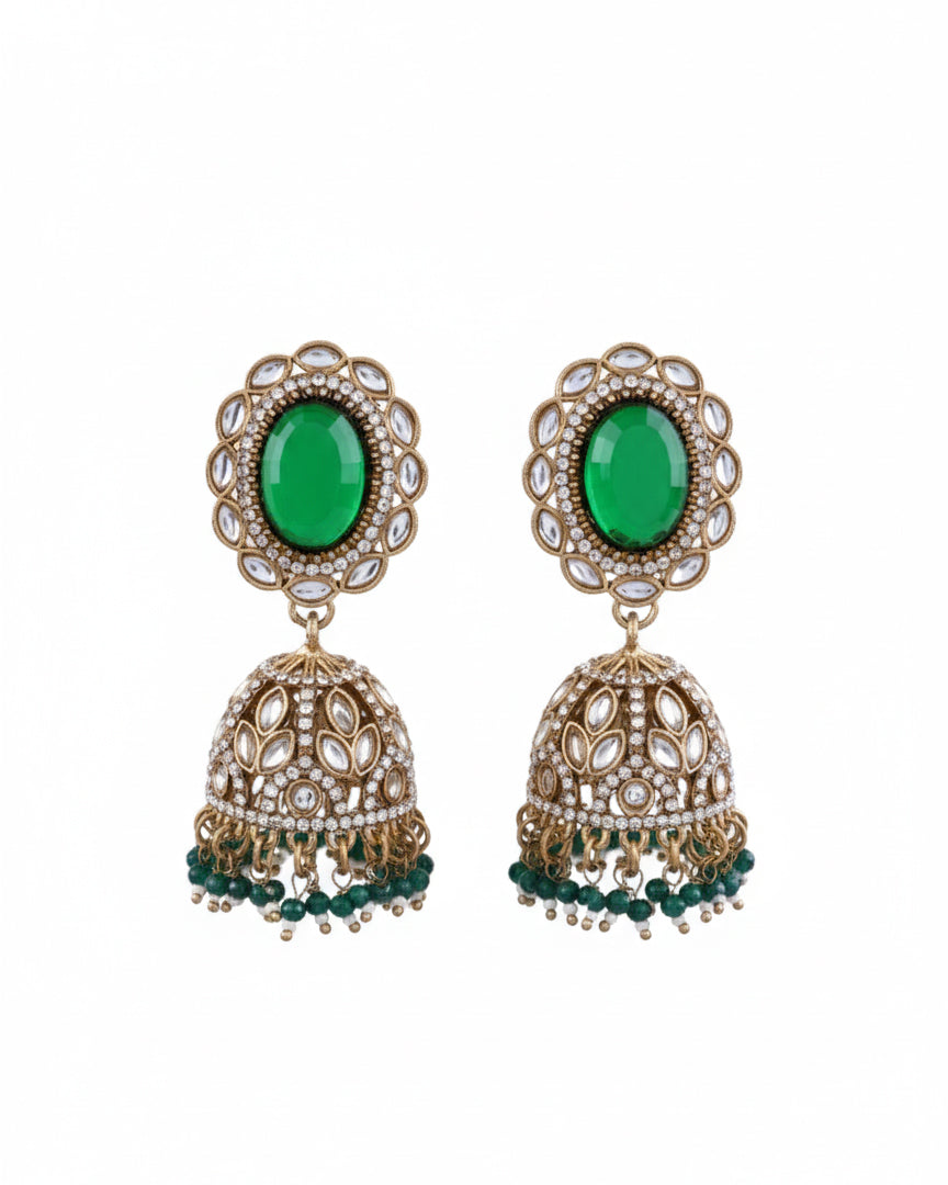 Green Avsha Jhumki