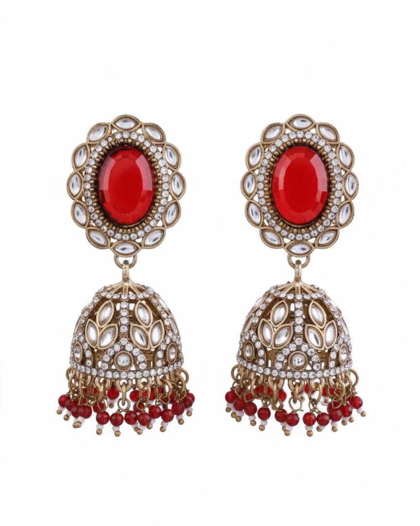 Red Avsha Jhumki