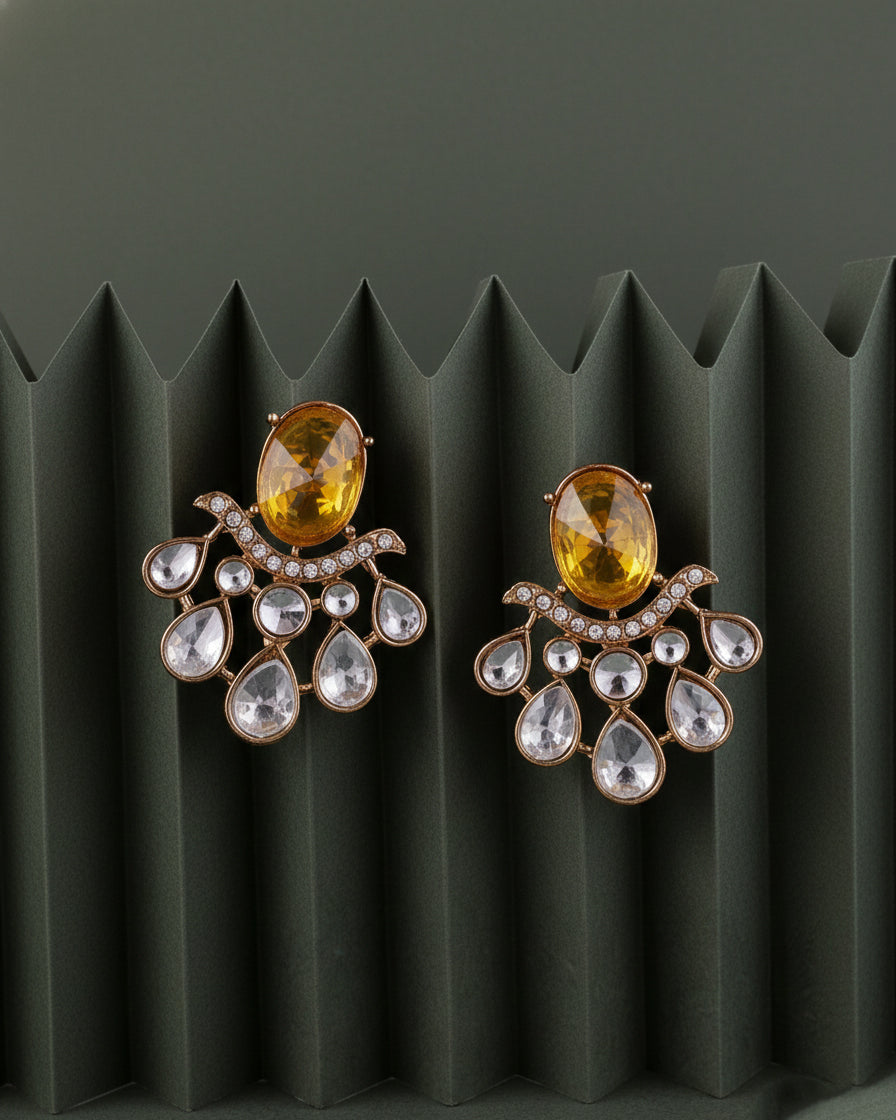Yellow Amevya Designer Stud