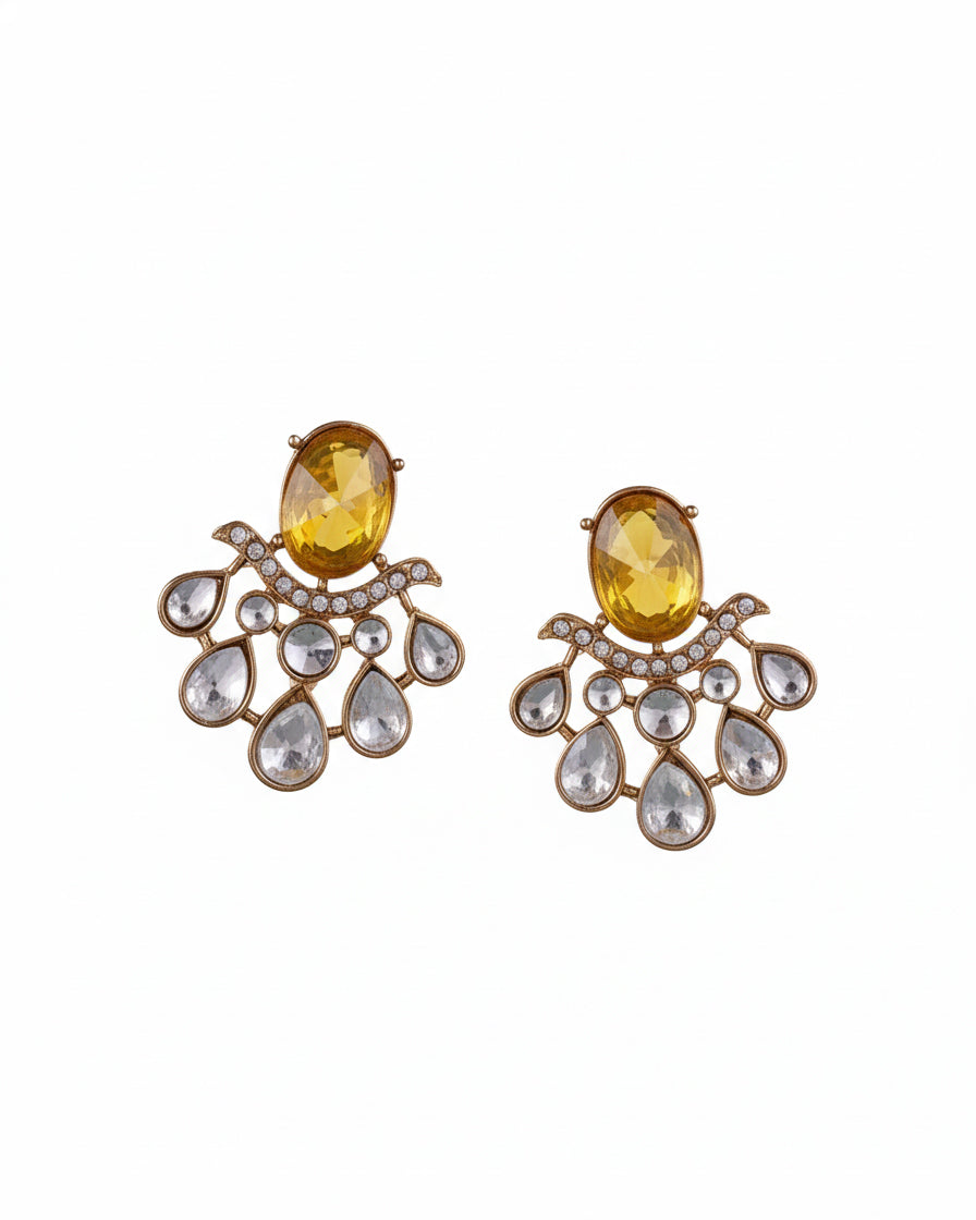 Yellow Amevya Designer Stud