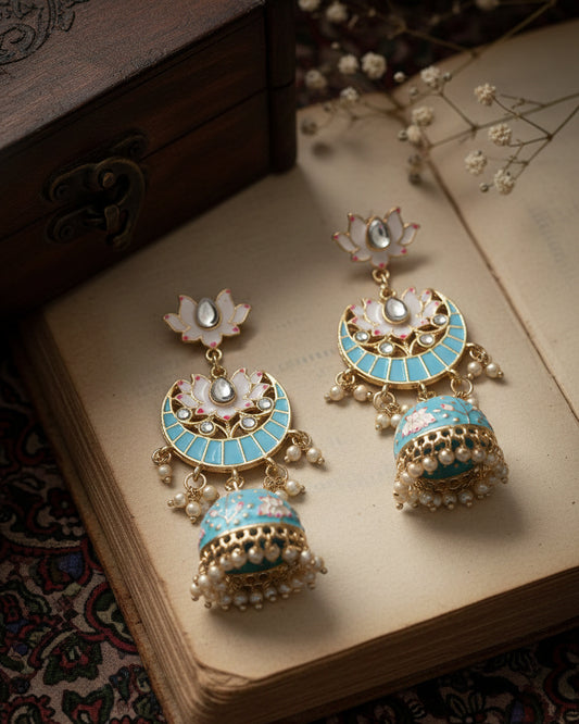 Sky Blue Vatsal Jhumka
