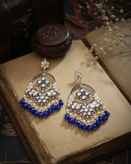 Blue Saarthak Chandbali