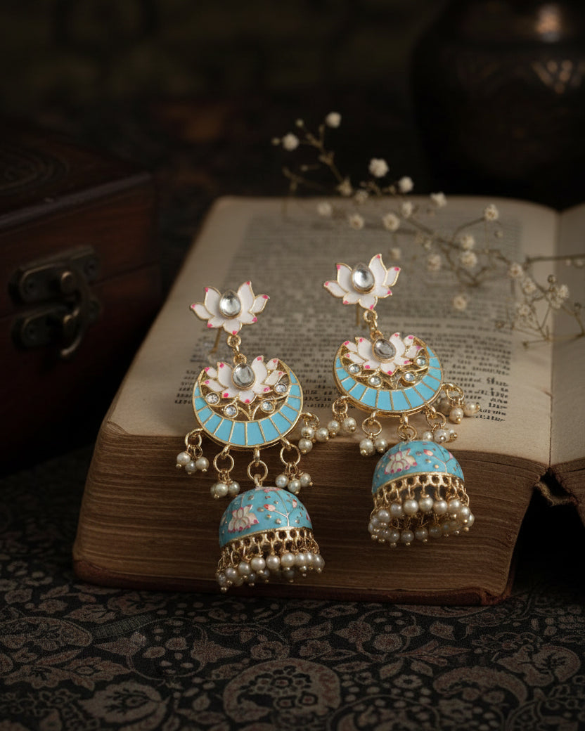 Sky Blue Vatsal Jhumka