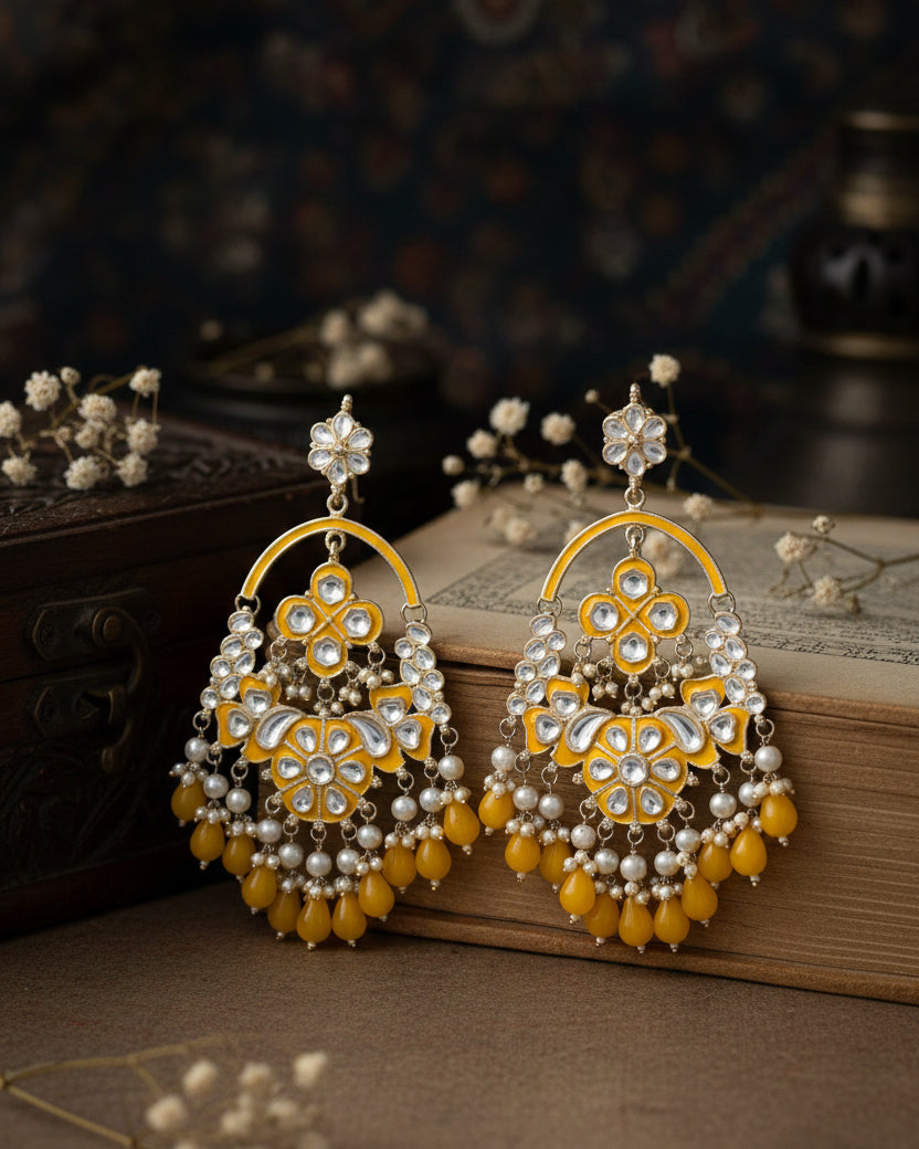 Yellow Saarthak Chandbali