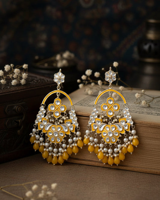 Yellow Saarthak Chandbali