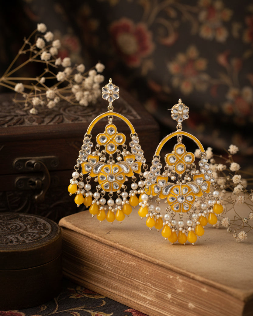 Yellow Saarthak Chandbali