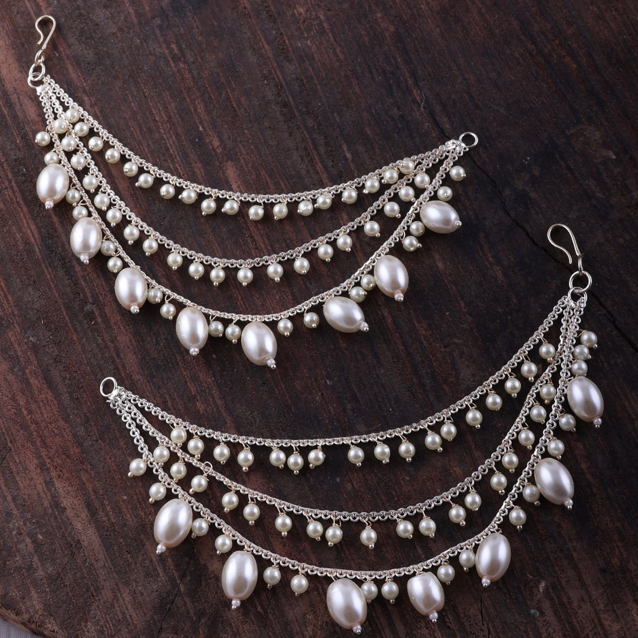 Bahubali Pearl Kaan Chain