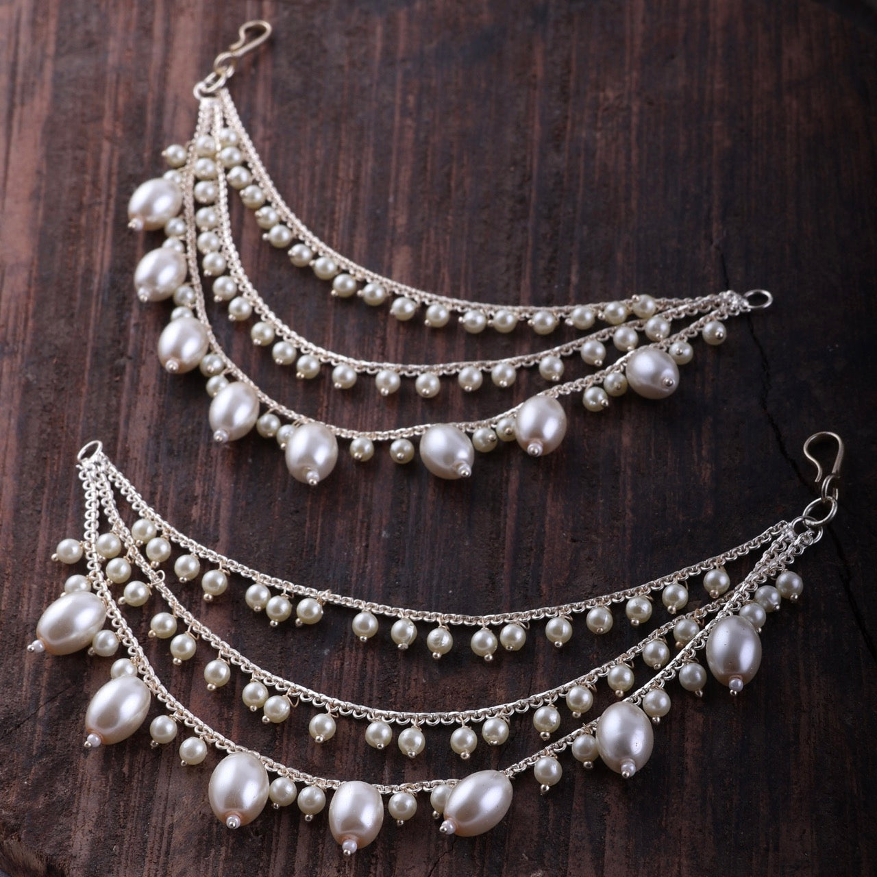 Bahubali Pearl Kaan Chain