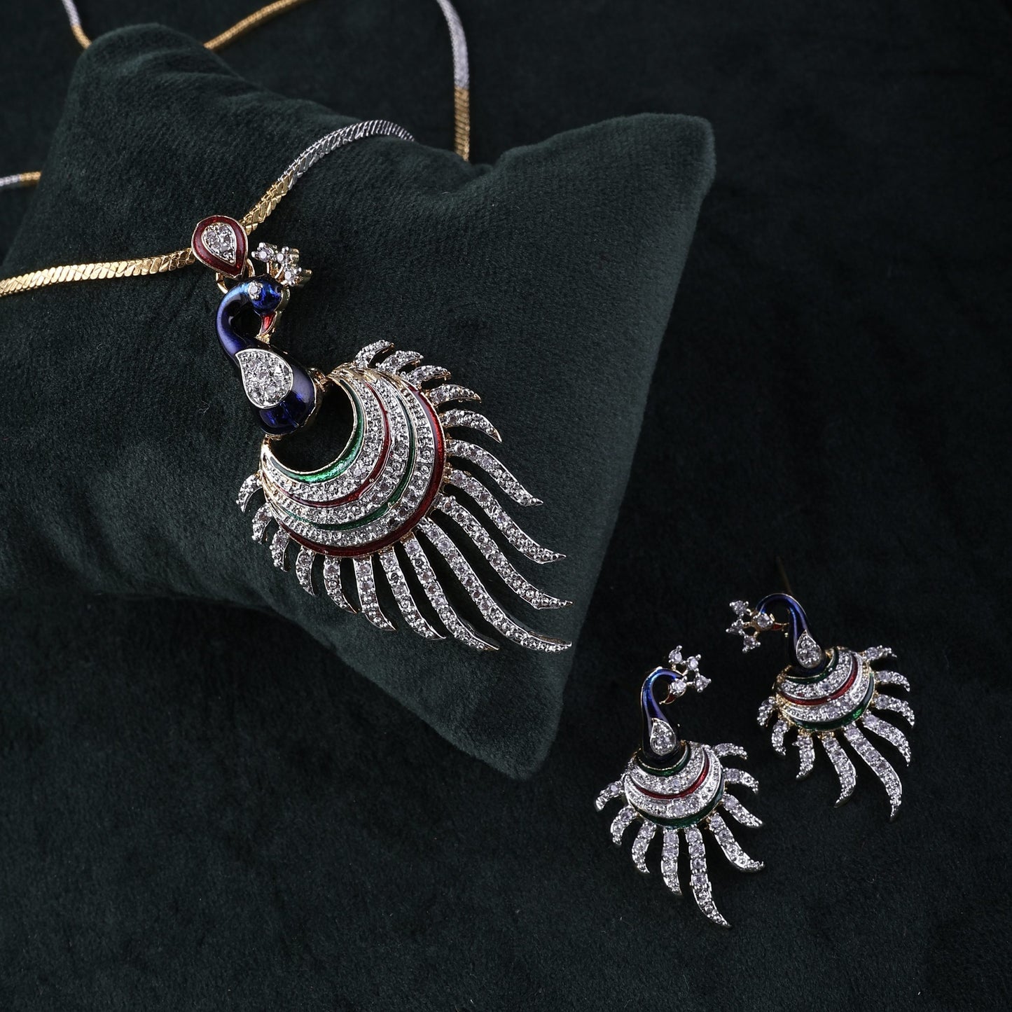 Peacock Pendant Set