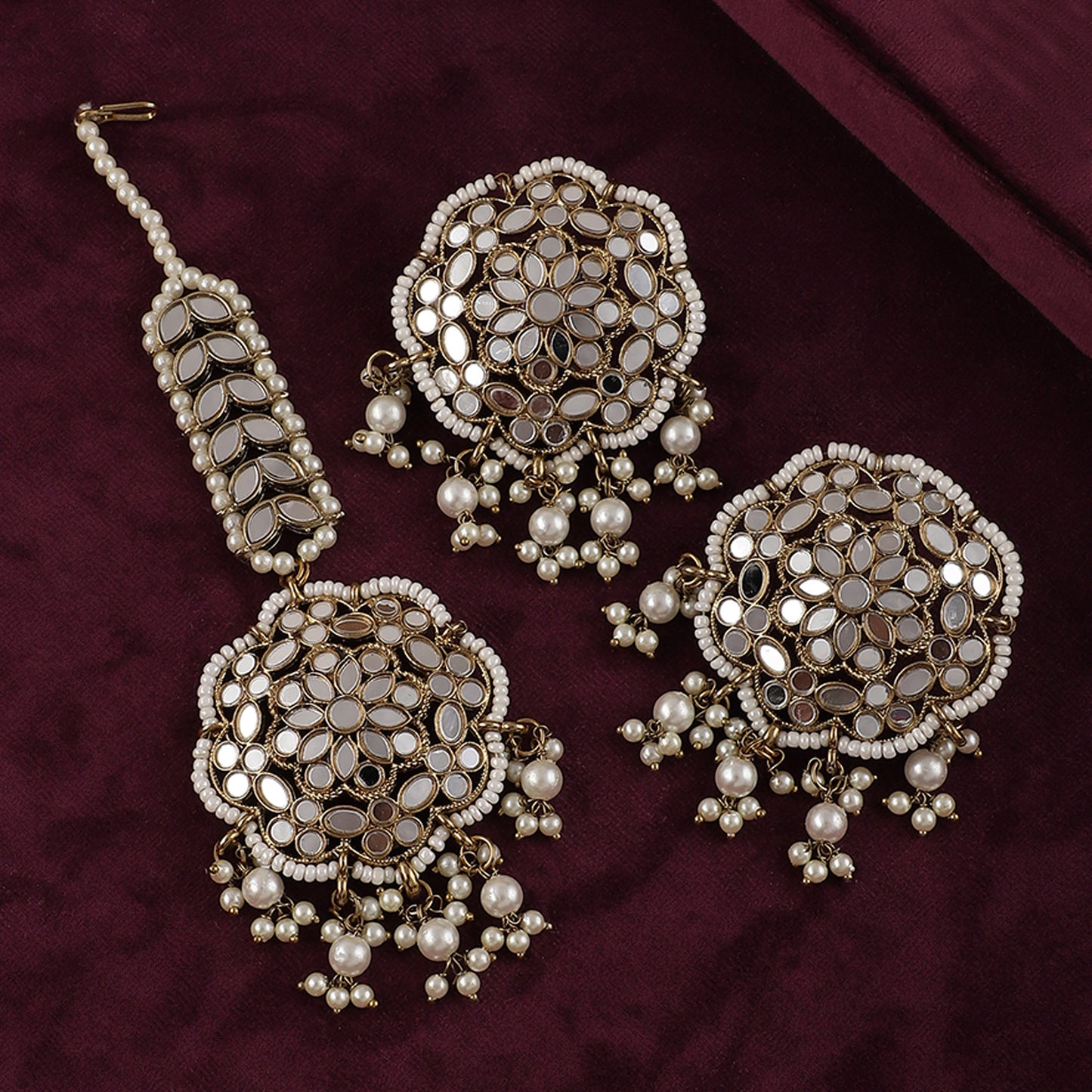 Aarvi Mirror Teeka Earring