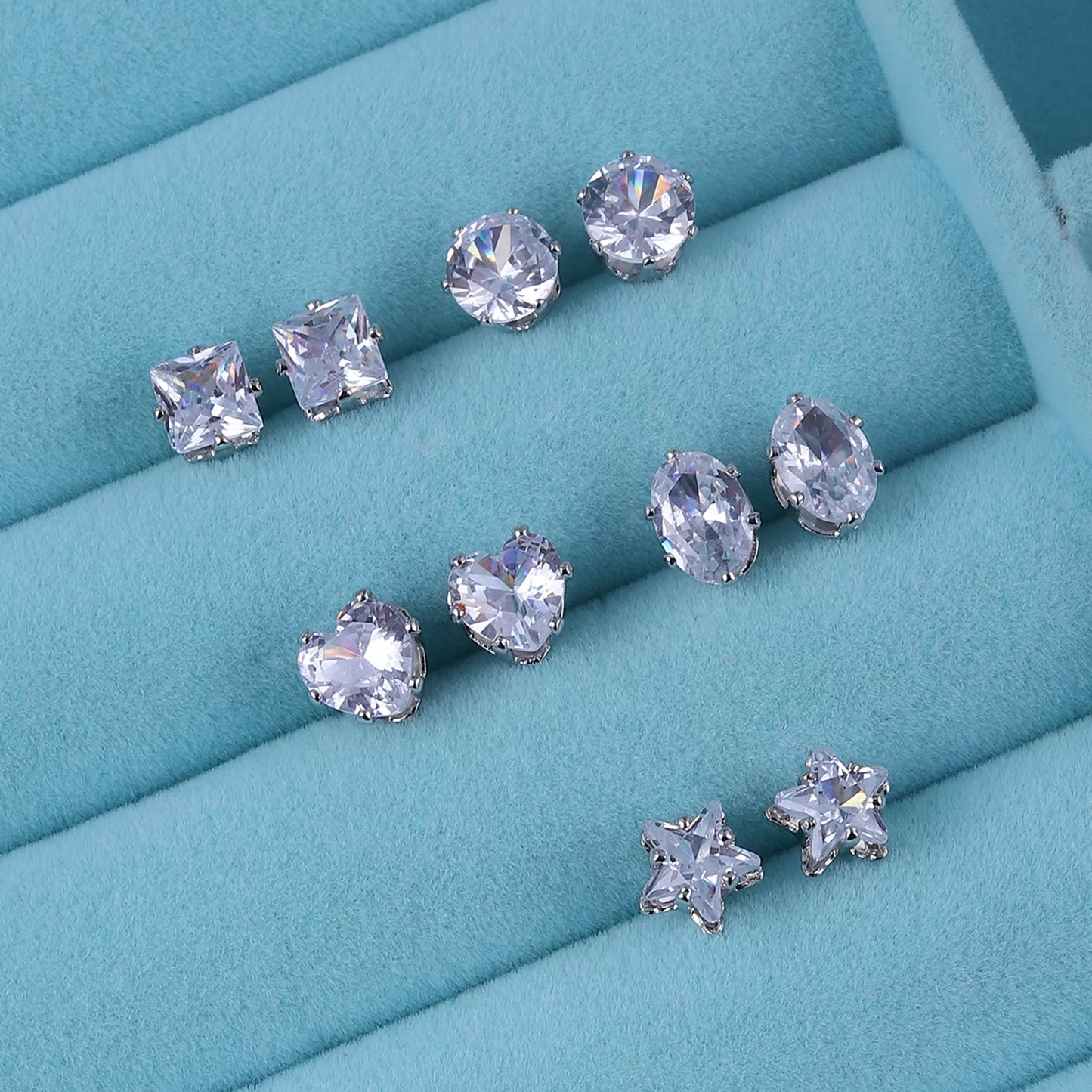 Diamond Stud Pack of 5 Pair