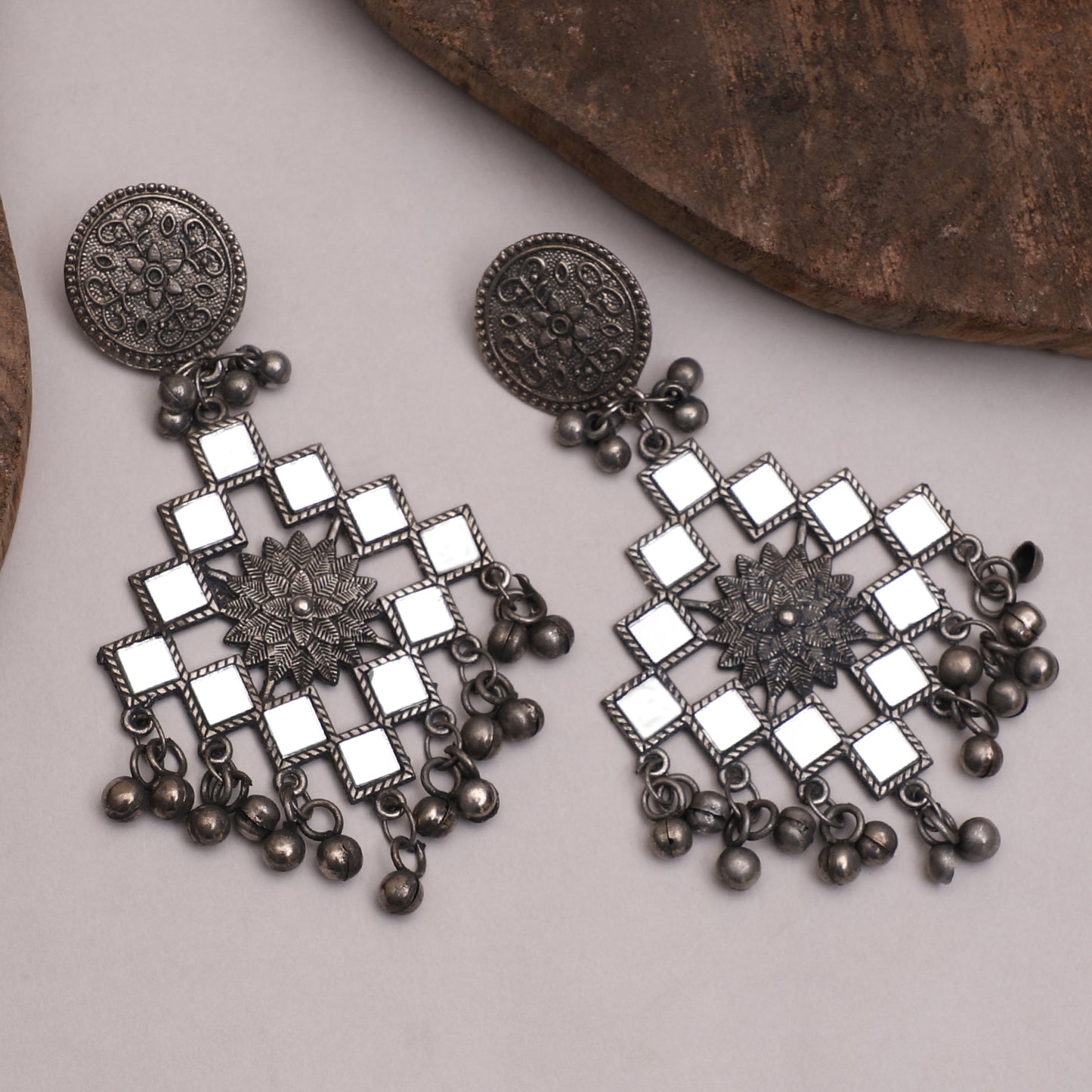 Mirror Matt Polish Earring