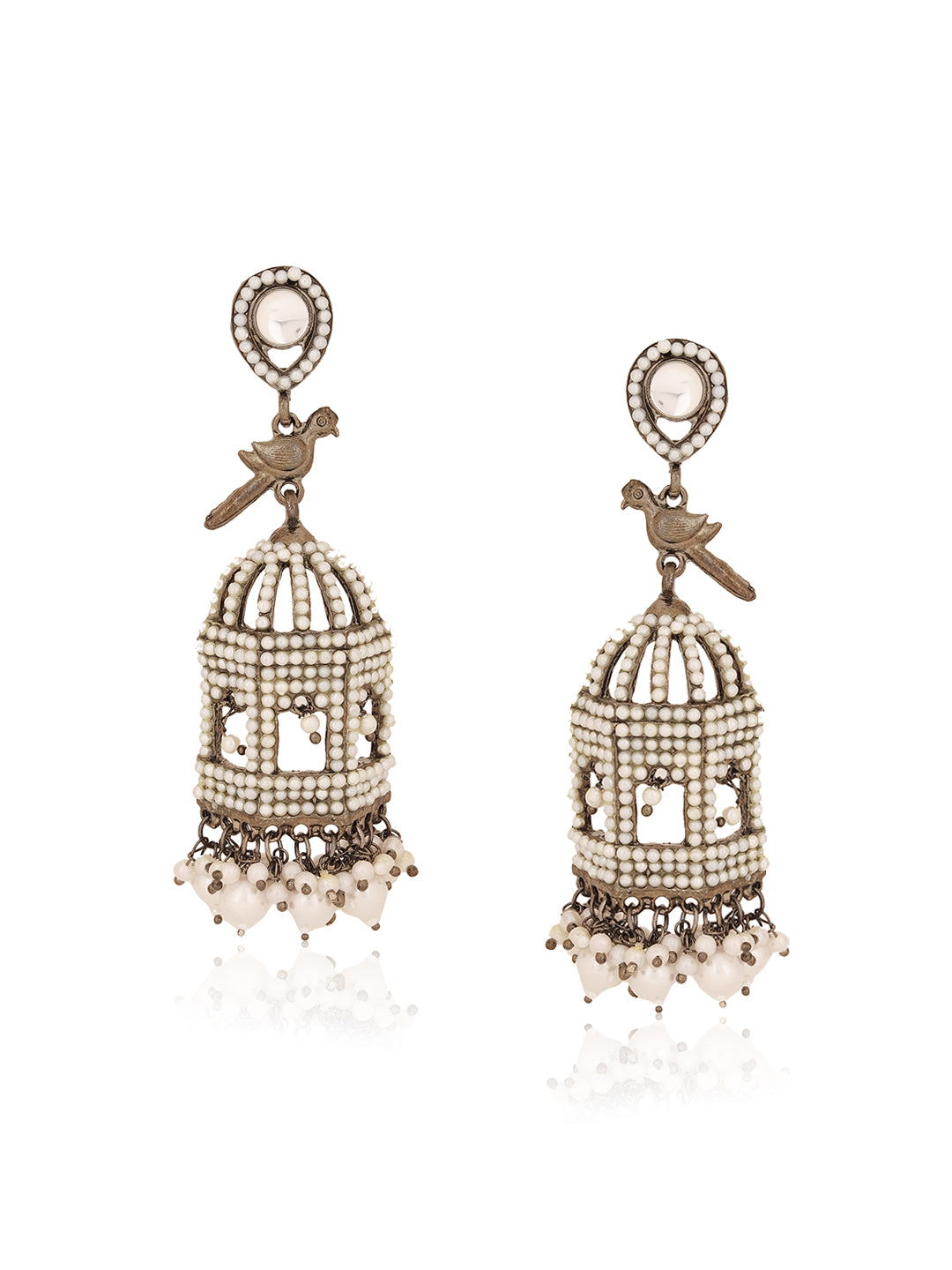 Pearl Cage Jhumka