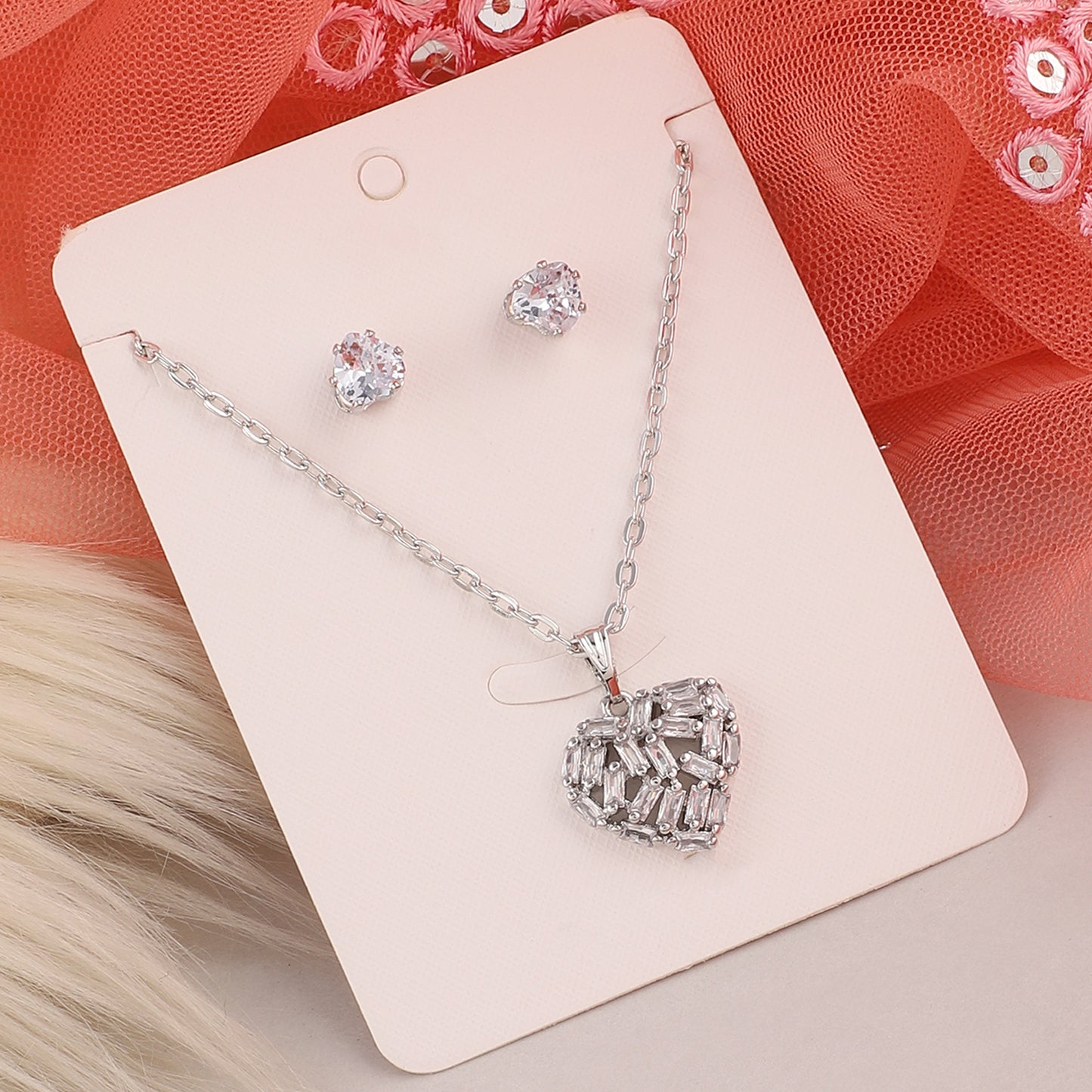 Heart AD Pendant Set