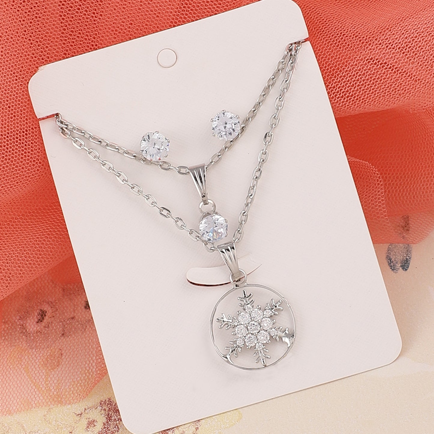 Claire AD Double layer Pendant Set