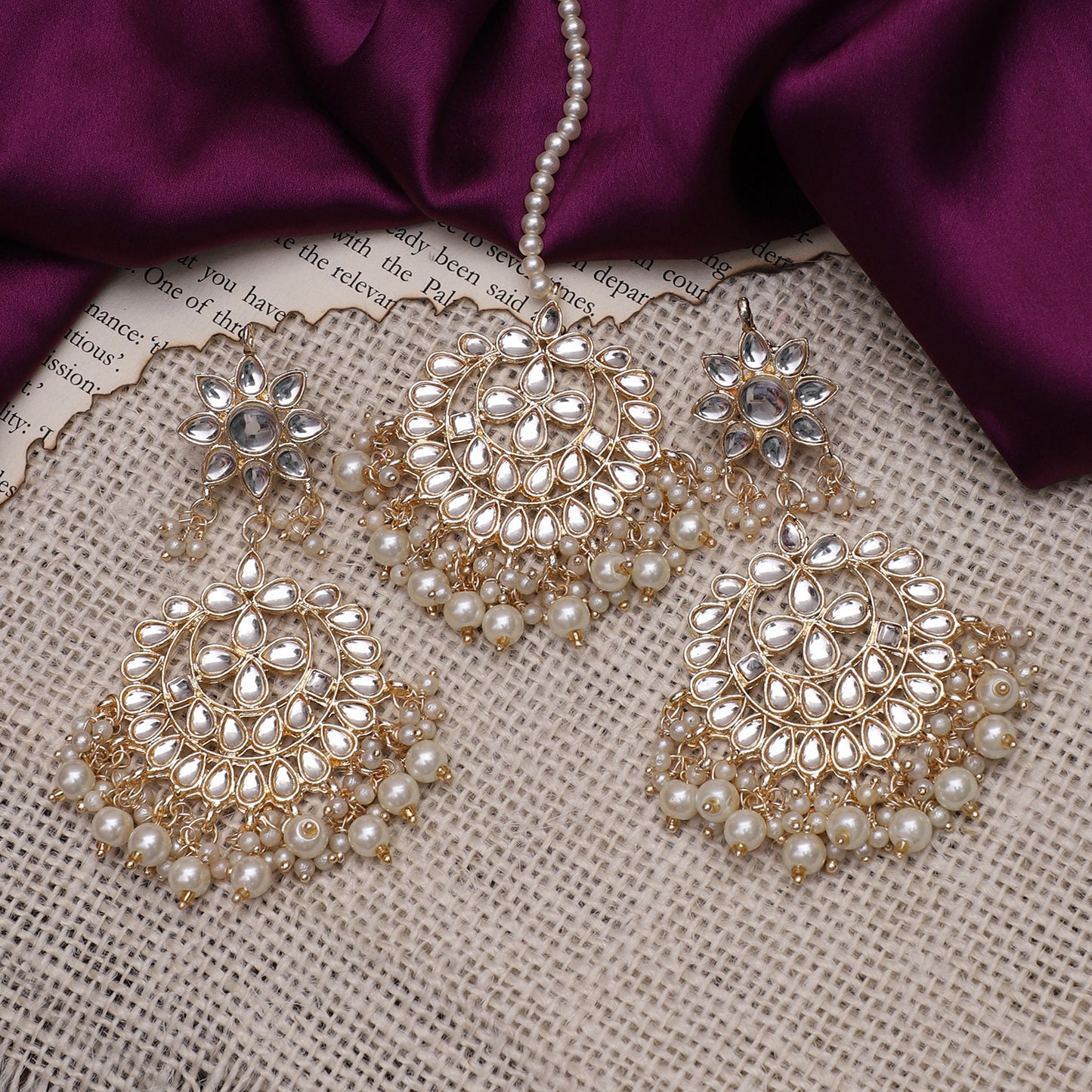 Rafia Teeka Earing Set