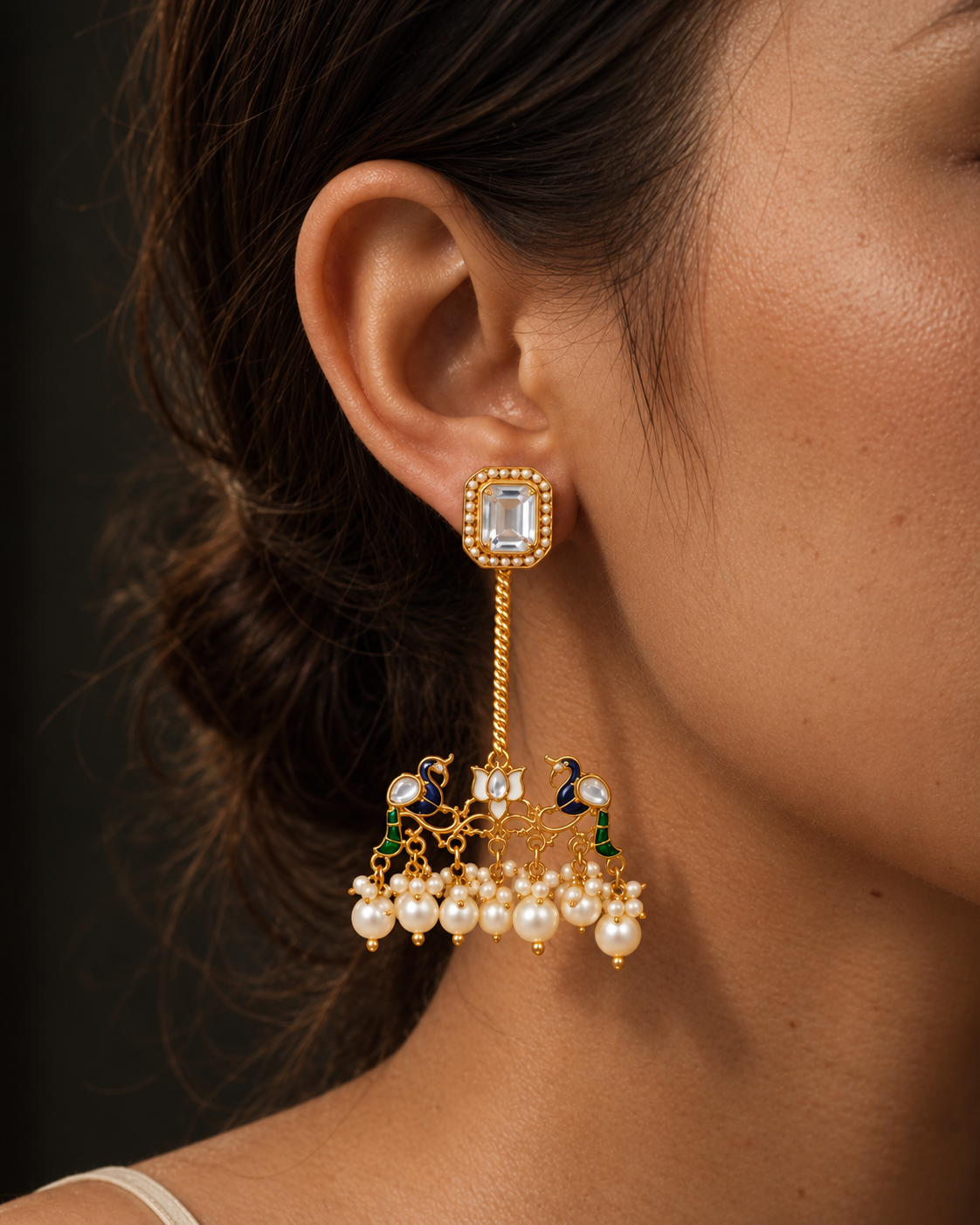 Ivory Sneha Designer Earring