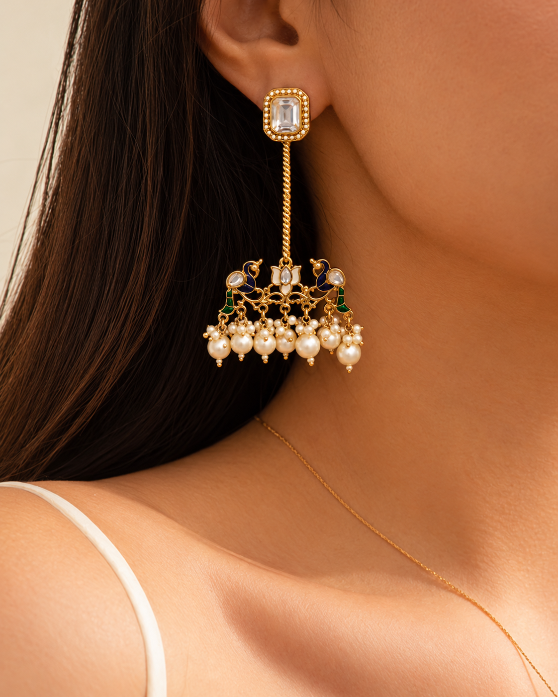 Ivory Sneha Designer Earring
