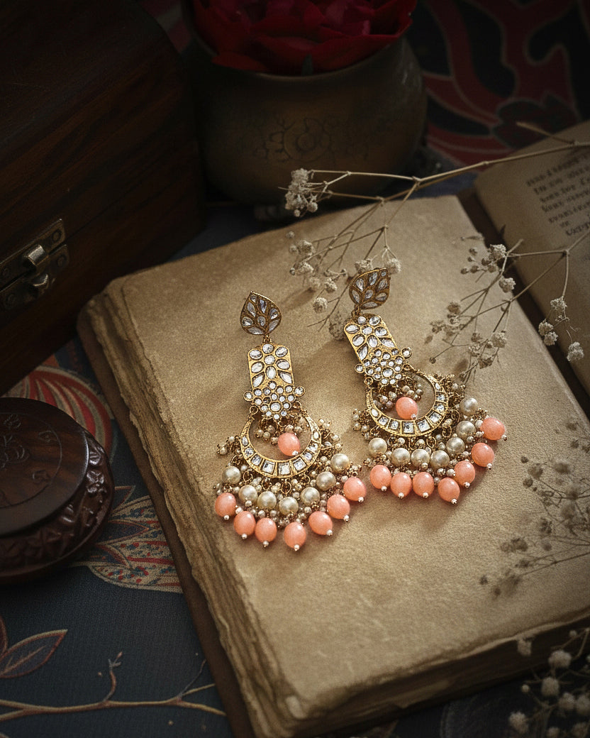 Peach Atri Earring