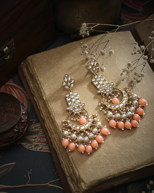 Peach Atri Earring