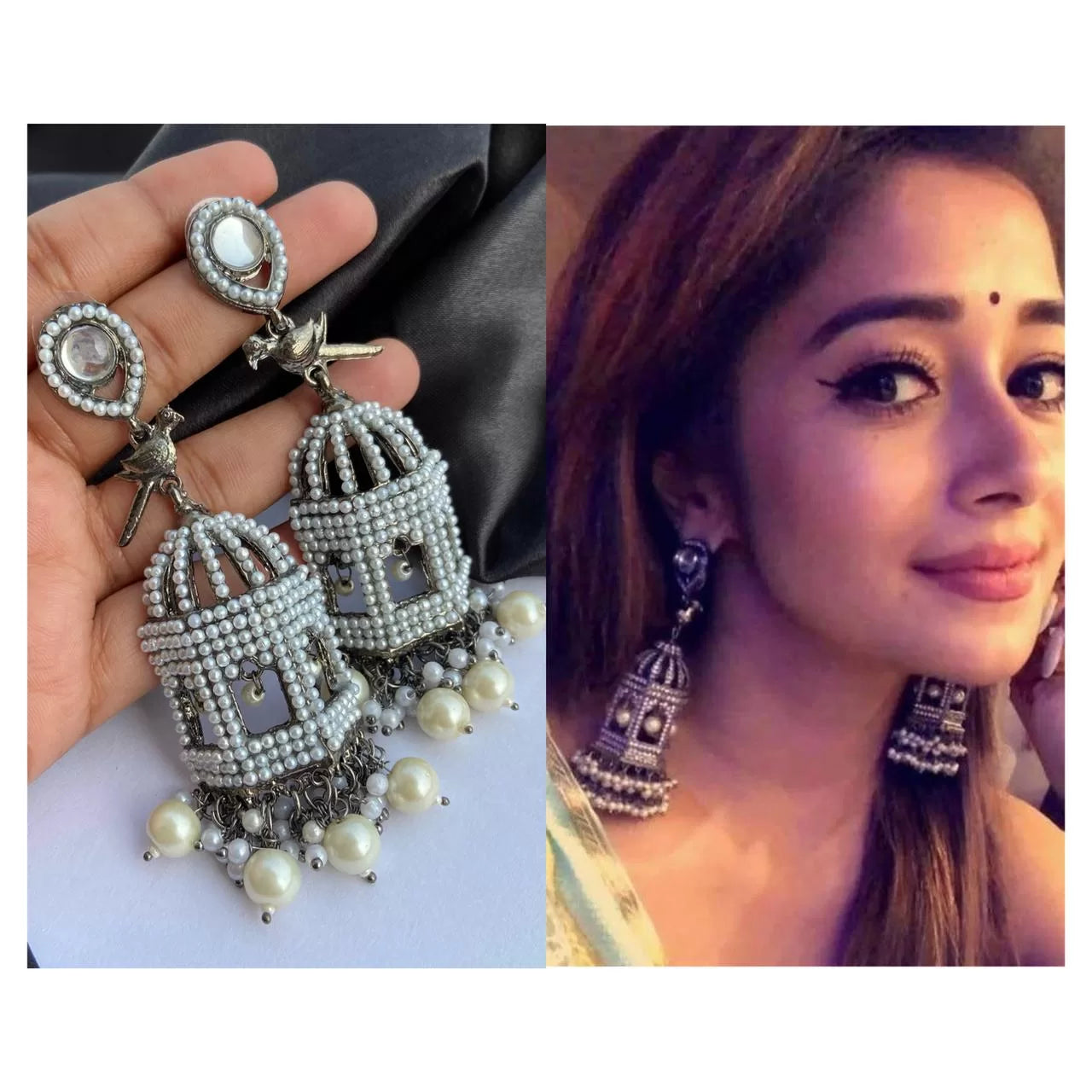 Pearl Cage Jhumka