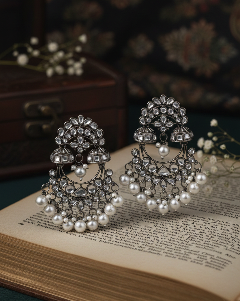 Black Zivra Jhumka Earring