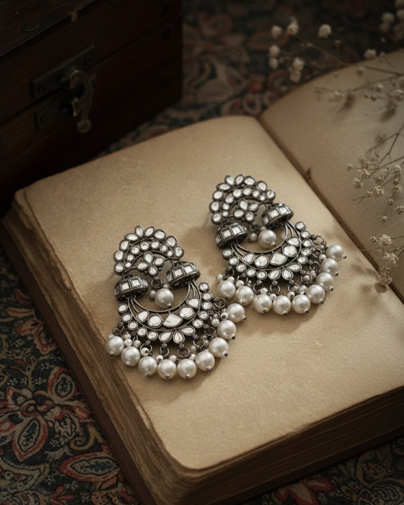 Black Zivra Jhumka Earring