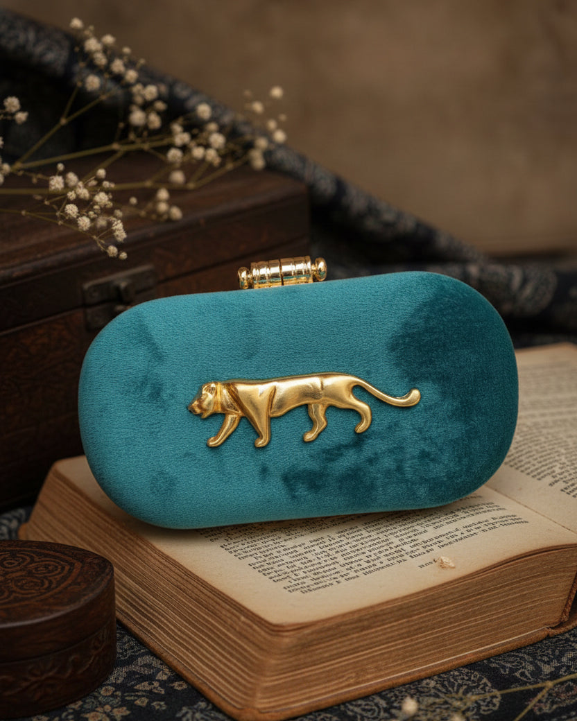 Teal Tabitha Sabya Clutch