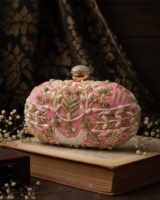 Blush Josiah Bridal Clutch - Ethnic