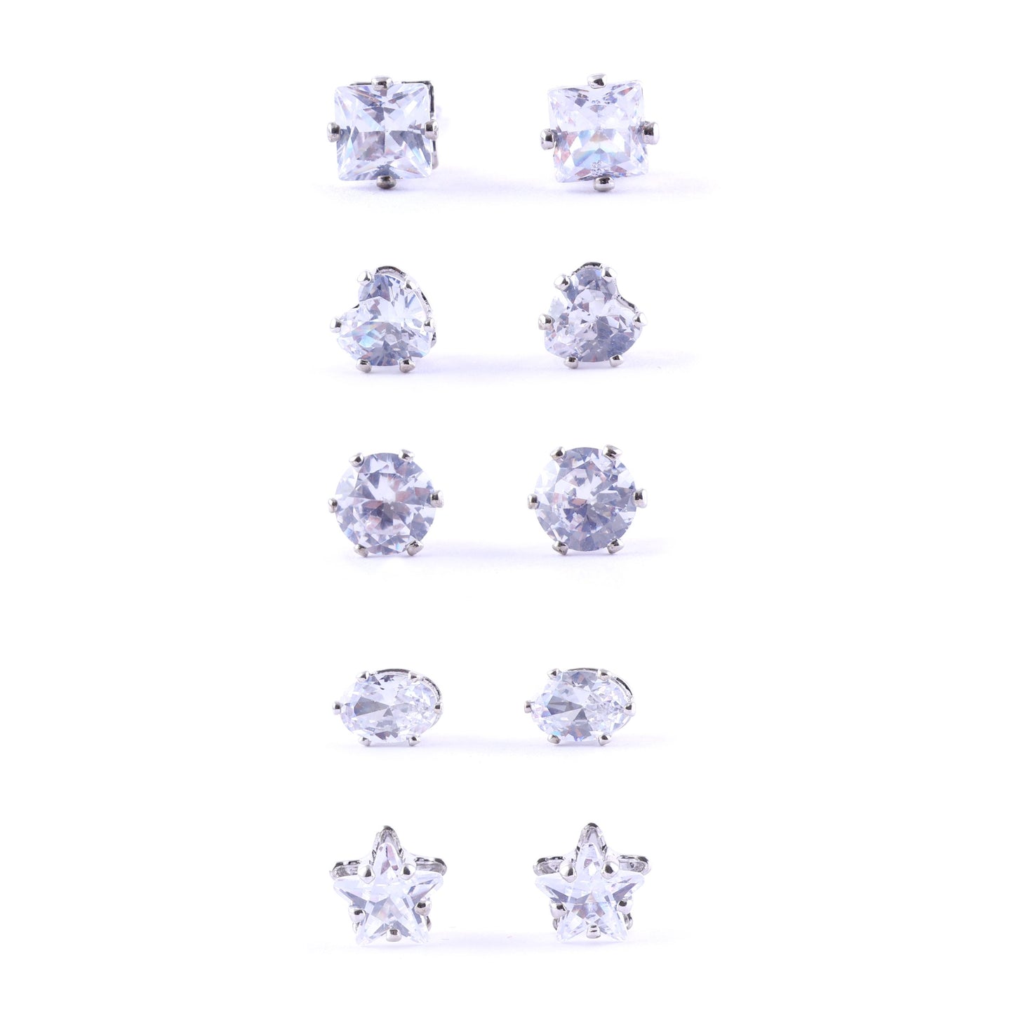 Diamond Stud Pack of 5 Pair