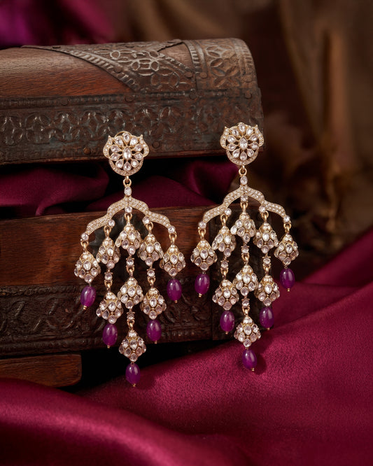 Purple Zanira Designer Earring