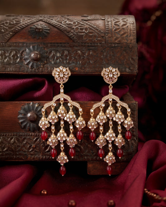 Red Zanira Designer Earring